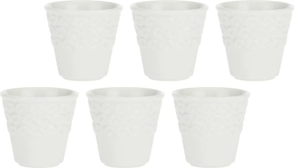 La Porcellana Bianca Set 6 Tazzine Caffè Espresso 75ml - Casa & Tavola