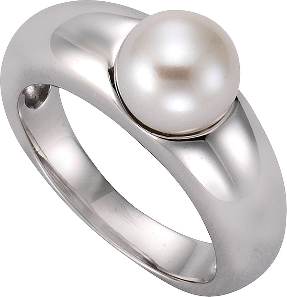Pierścionek Zeeme Pearls ze srebra próby 925 z białą perłą Zdjęcie produktu 
