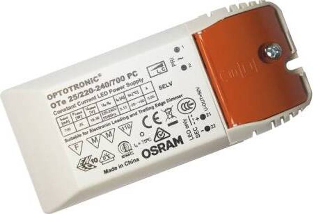 OSRAM OPTOTRONIC Phase-cut OTE Netzteil/Treiber Phasenanschnitt 35/220-240/700 PC dimmbar 4008321825520