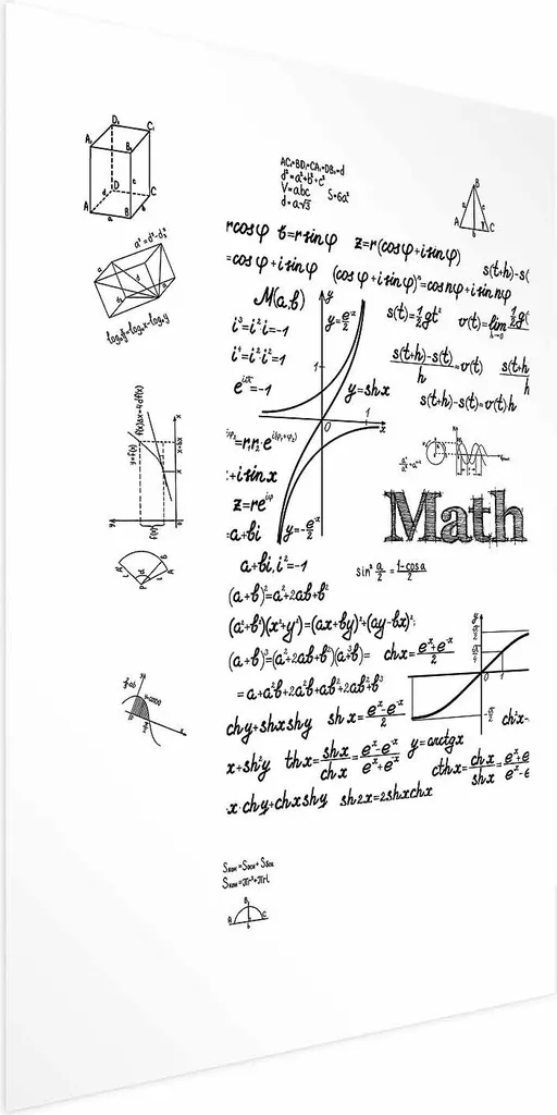 Poster Matematica 60x90 cm - Stampa Artistica Senza Cornice con Margine