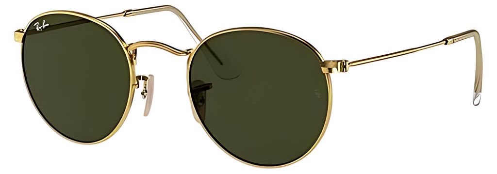 Ray-Ban ROUND METAL, Erwachsener, Uni, Rund, Gold, Nicht-polarisierte Linse, Metall