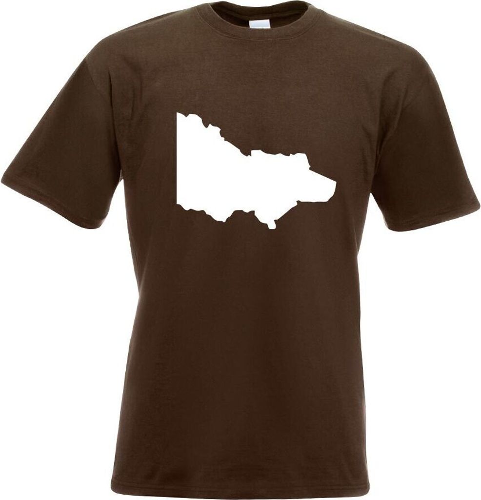 Kiwistar - T-Shirt - Chocolate - Victoria - Australien - State Motiv Bedruckt Funshirt Design Print - mit Motiv Bedruckt - Funshirt Design - Sport ...