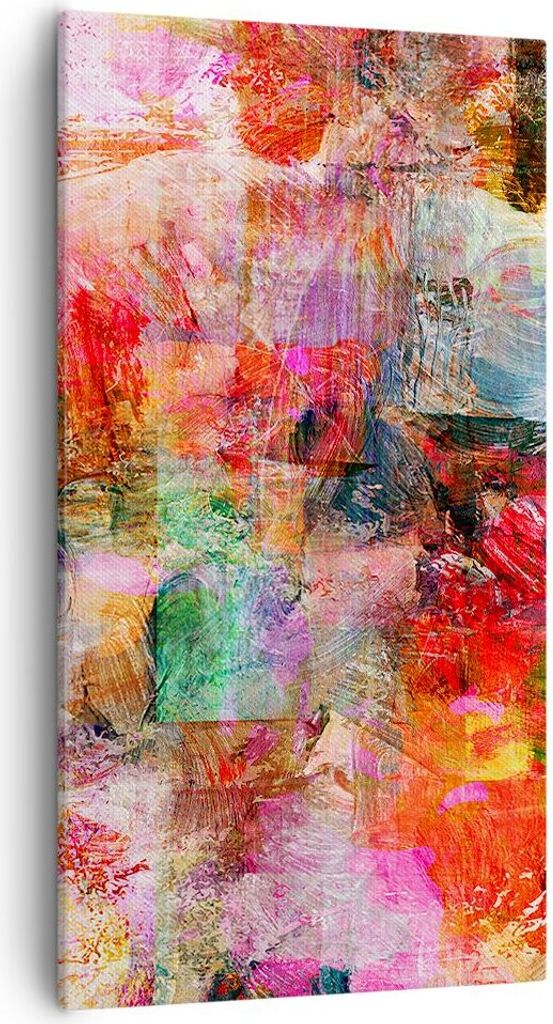 Bild auf Leinwand - Leinwandbild - Abstraktion modern - 55x100cm - Wand Bild - Wanddeko - Leinwanddruck - Bilder - Kunstdruck - Wanddekoration - Le...