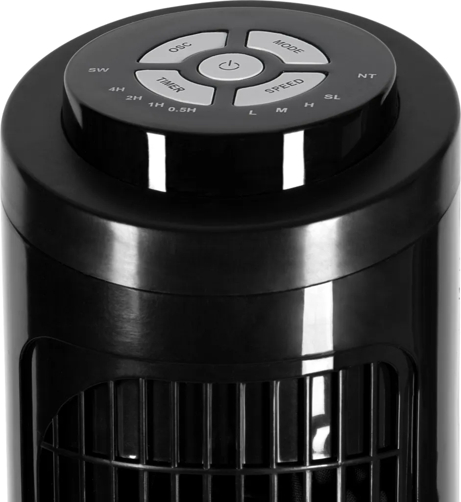 Ventilatore a Torre Tecvance Nero BASIC: Design Sottile 76cm - 4