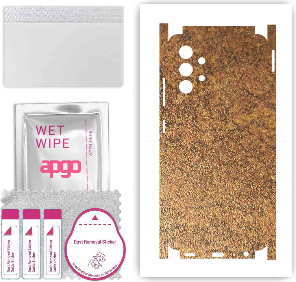 apgo Rückseite + Seiten Schutzfolie, Skin, kompatibel mit Samsung Galaxy A32 4G, Hinten Displayschutzfolie aus Vinylfolie, kratzfest, einfache Mon...