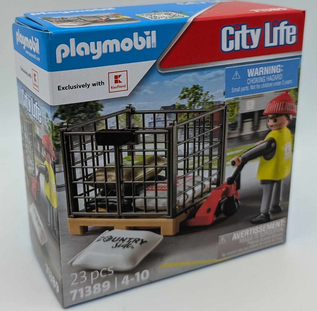 PLAYMOBIL Kaufland 71389 Hubwagen mit Gitterbox Produktbild 