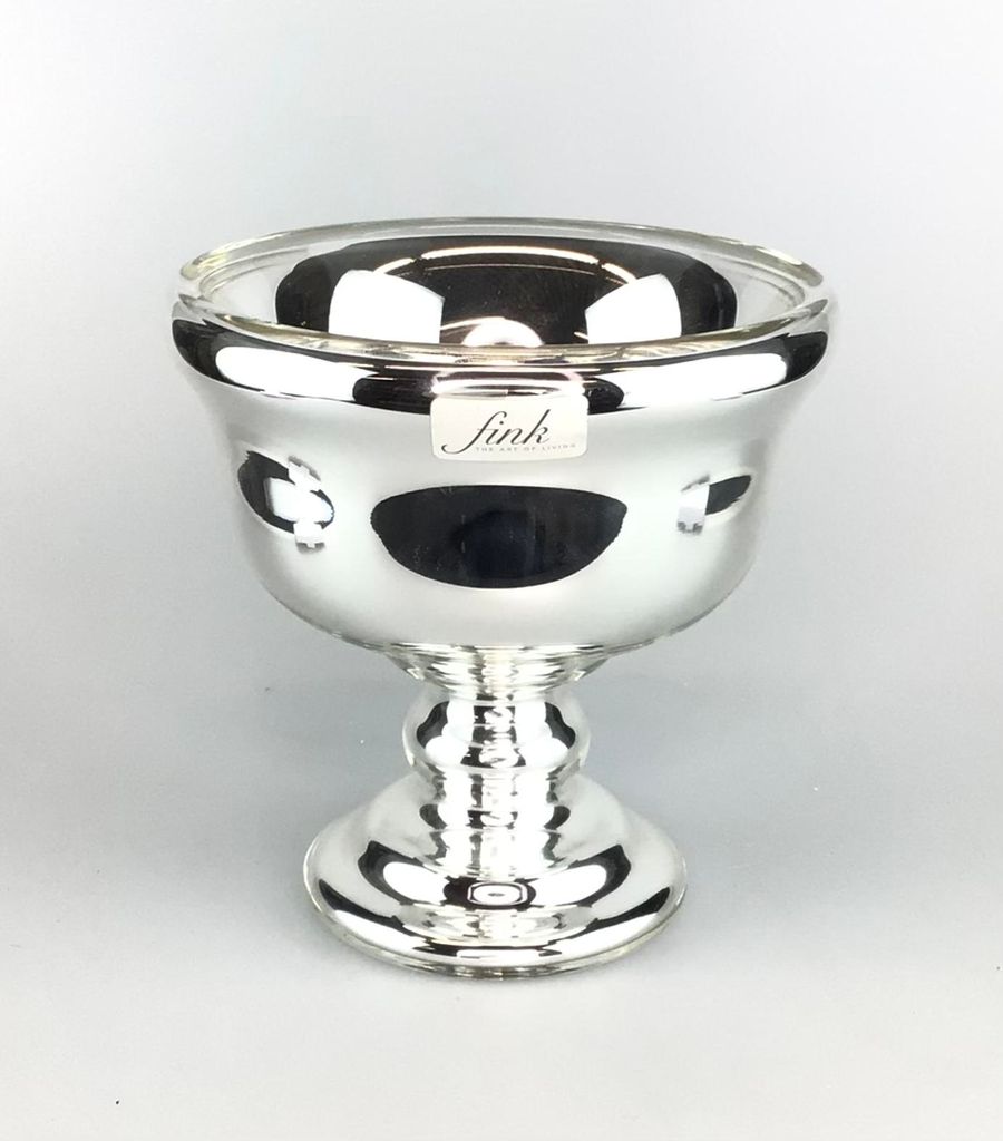 Fink EMPIRE, Glaszylinder, Glas, Platinumauflage, transparent, H. 15 cm, D. 15 cm 117003