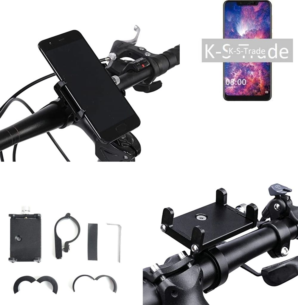 K-S-Trade Handyhalterung für das Fahrrad kompatibel mit Sony Xperia 10 Plus Halter Lenkstange Fahrradhalterung Motorrad Bike Mount Befestigung