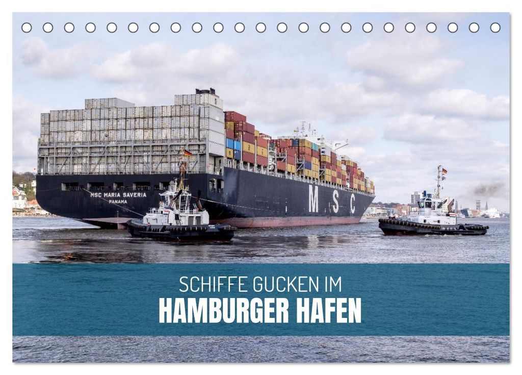 Schiffe gucken im Hamburger Hafen (Tischkalender 2027 DIN A5 quer), CALVENDO Monatskalender