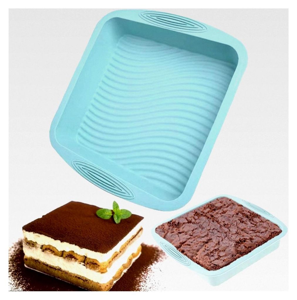 Silikon Backform für Brownies, 26x25x5cm, eckig, antihaftbeschichtet