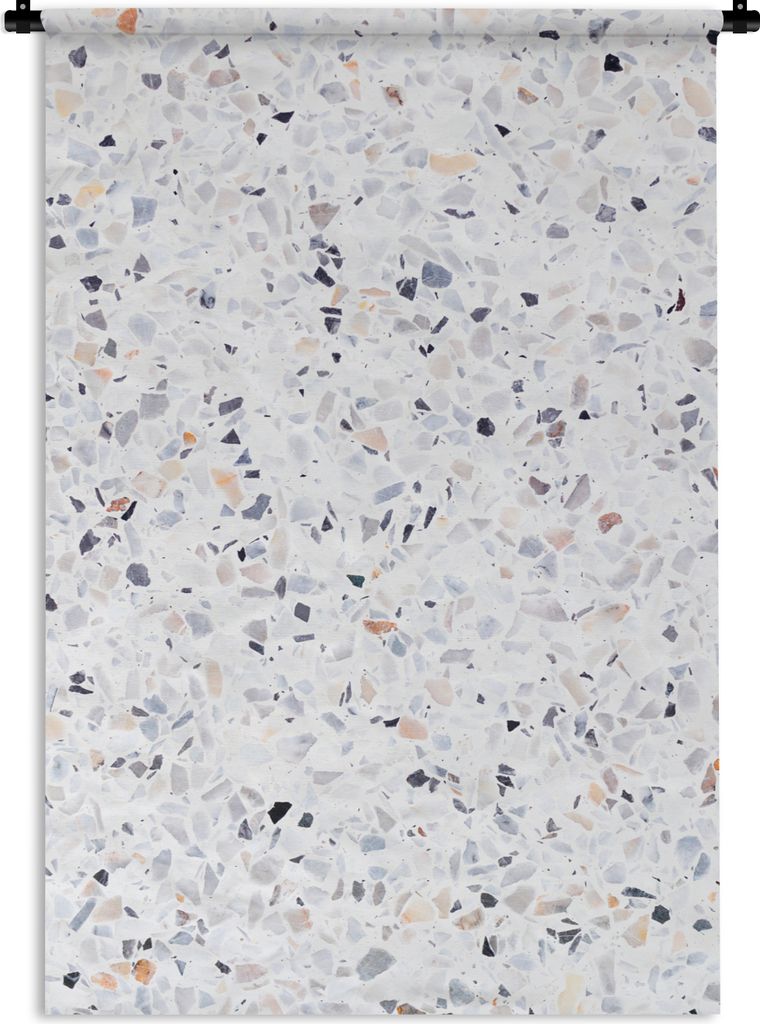 MuchoWow Wandteppich Wandbehang Granit - Struktur - Design - Weiß 120x180 cm Tapisserie Dekoration Wandtuch - Schlafzimmer - Dekorationen für d...