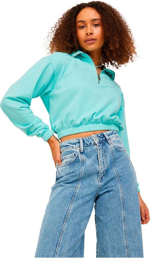 Jack & Jones Alfa Reg Short Sweatshirt Blau XS Frau Blau XS
