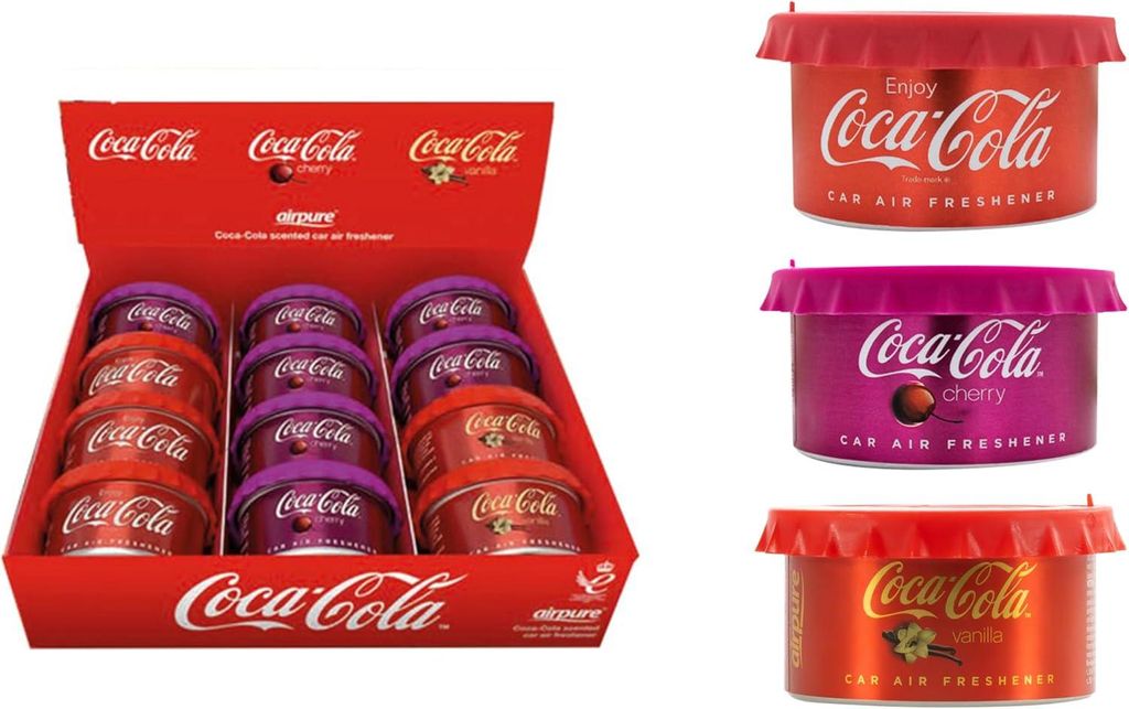 Coca Cola Car Air Freshener verschiedene Sorten Coca Cola Produktbild 
