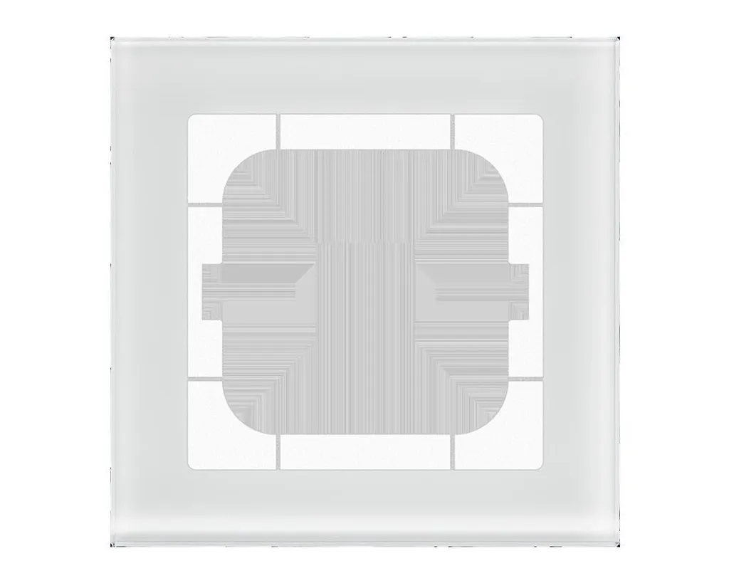Cadre en verre MDT BE-GTR163W.01 blanc simple pour gamme 63mm