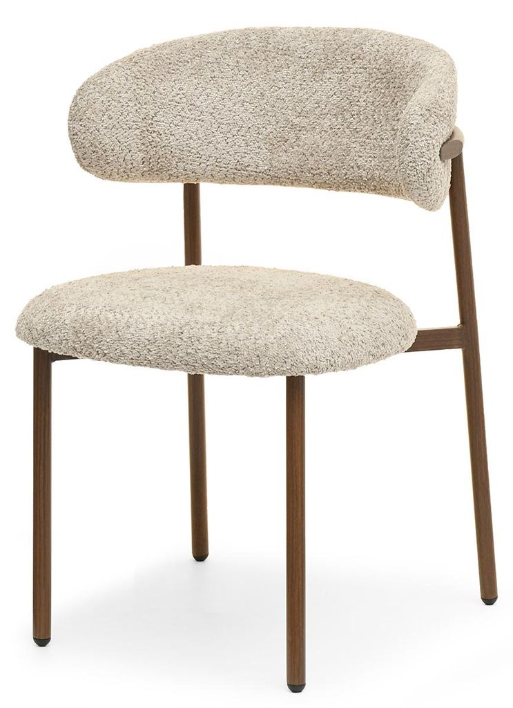 Sedia da pranzo ADRIENNE - beige scuro / noce Immagine del prodotto 