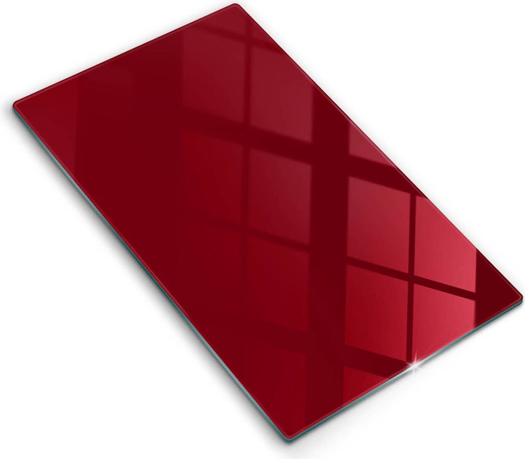 Abdeckung Glas - Küchenabdeckung - 30x52 cm - Abdeckplatte - weinrote Farbe