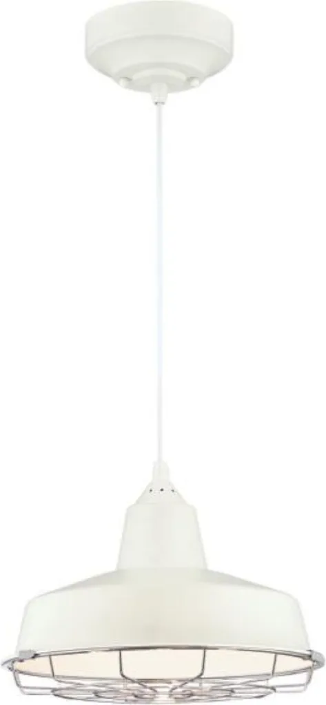 Lustre Suspension LED Blanche Academy avec Cage Métallique pour Salon et Bureau