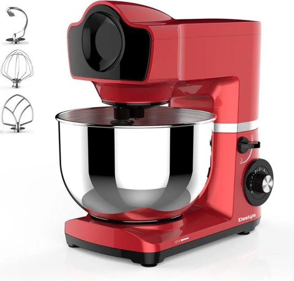 Robot mixeur 1500W grande capacité 6L avec kit pâtisserie complet