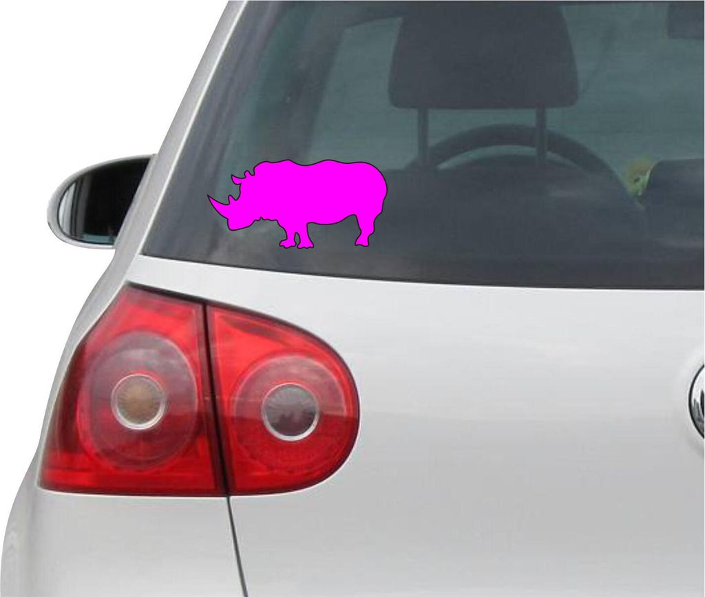Aufkleber / Autoaufkleber - JDM - Die cut - RHINOCEROUS - Folie Auto Decal Sticker #1736 - pink -177mm x88mm