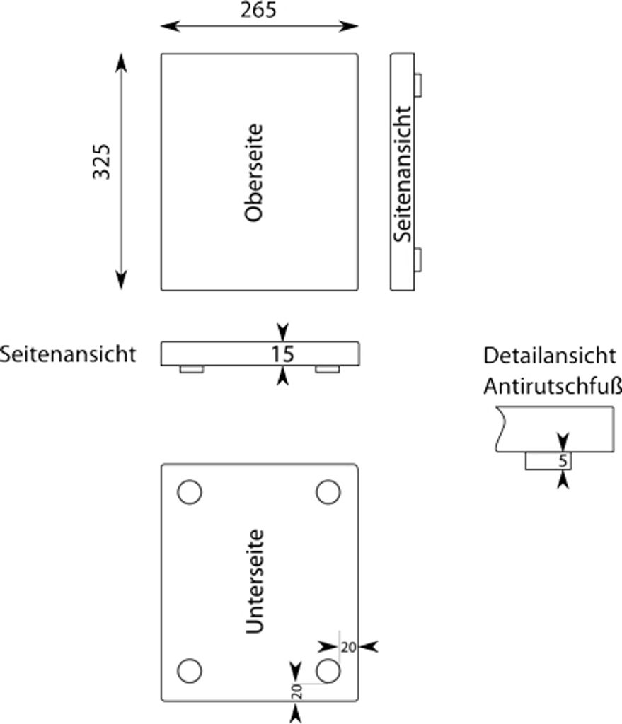 KESPER PE-Kunststoff-Schneidbrett GN 1/2 weiß 15 mm stark / Produktbild 