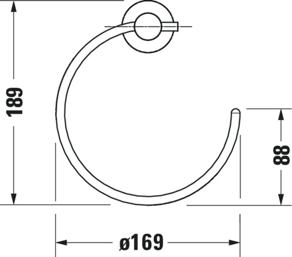Portasciugamani ad Anello Duravit D-Code 0099211000 | Design Moderno - 14
