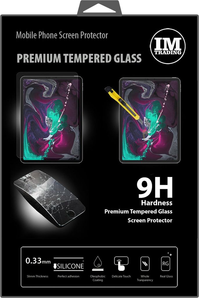 Schutzglas Panzer Display Glas Schutzfolie Echt Tempered für Apple Ipad PRO 2018 11 Zoll @cofi1453