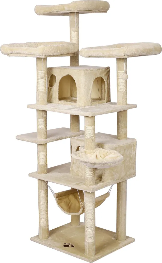 Arbre à Chat pour Appartement 172 cm - Centre de Jeu et Repos en Sisal