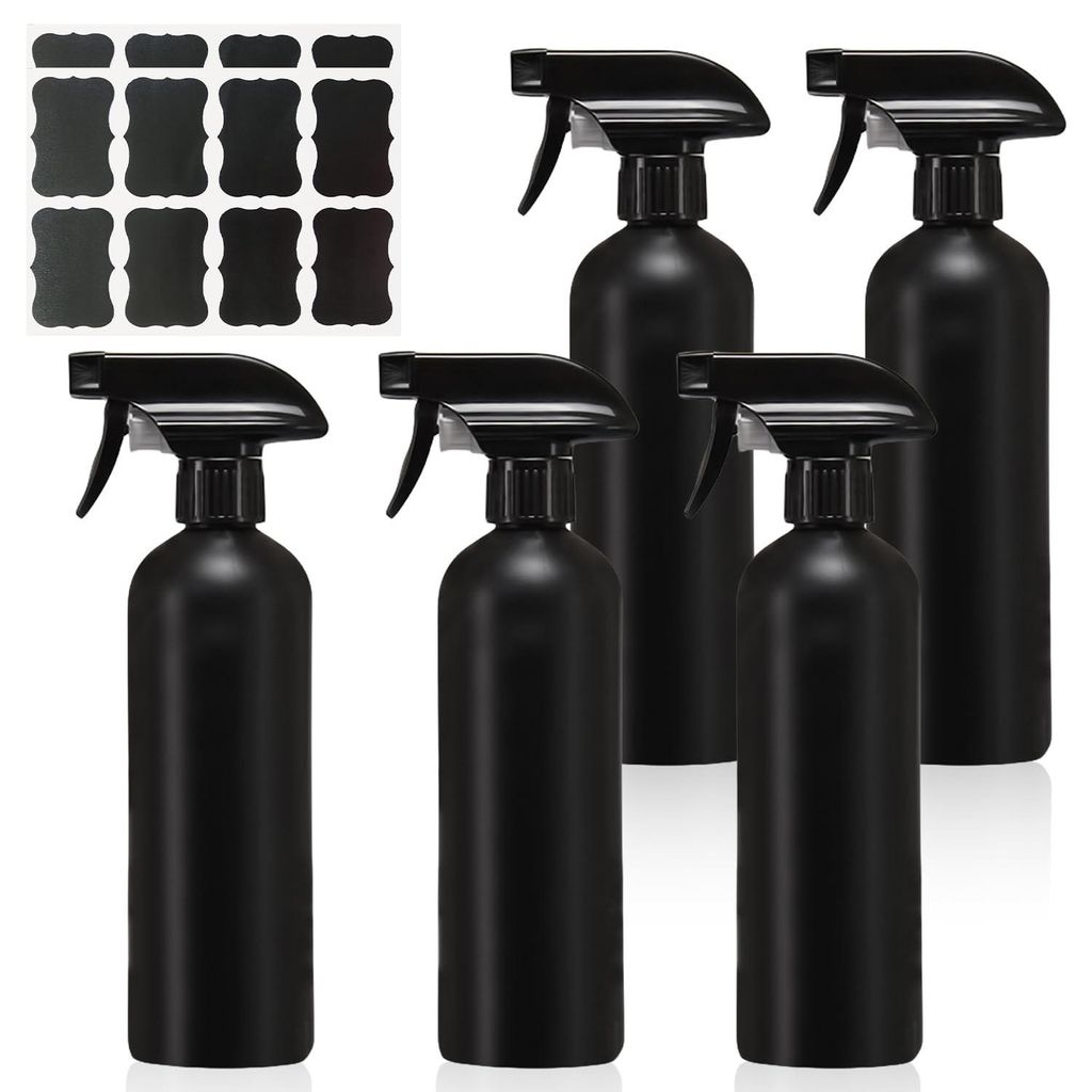 5 Stück Sprühflaschen 500 ml - Schwarz für Haarpflege und Produktbild 