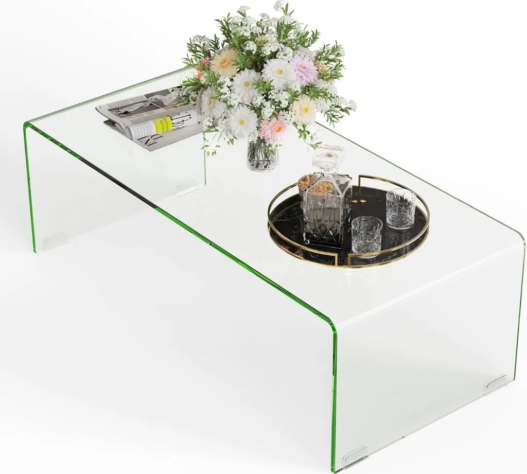 Table basse de salon transparente pour agrandir visuellement l'espace - 12
