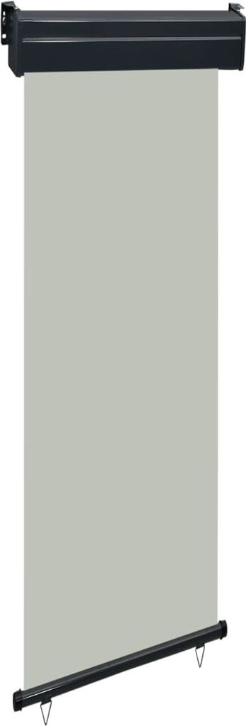 The Living Store Balkon-Seitenmarkise 65x250 cm Grau