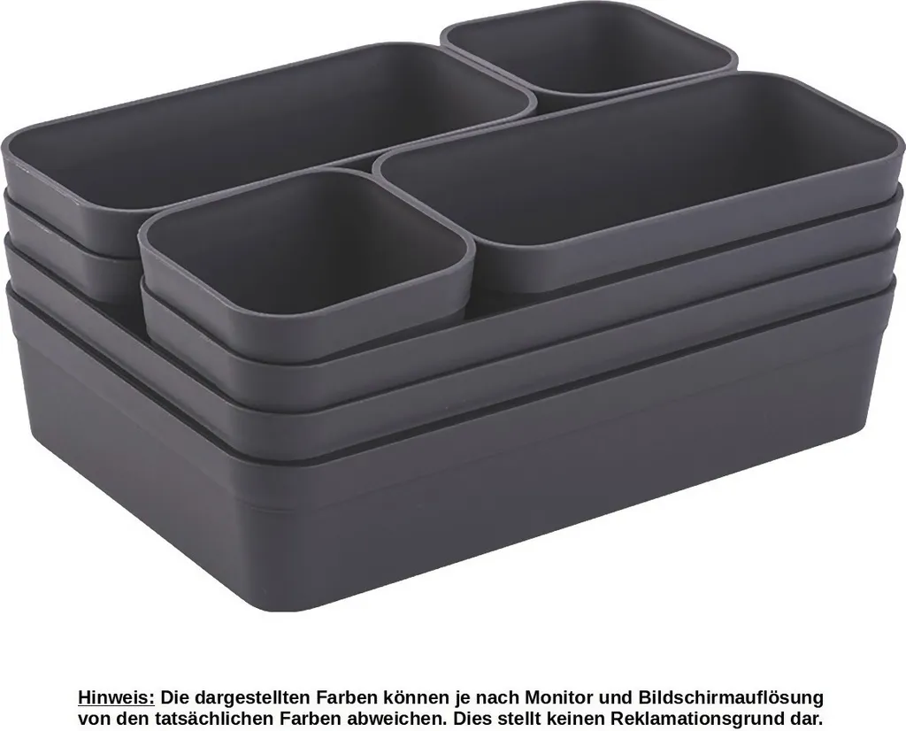 Rangement de tiroir pour cuisine et bureau anthracite multi-usage