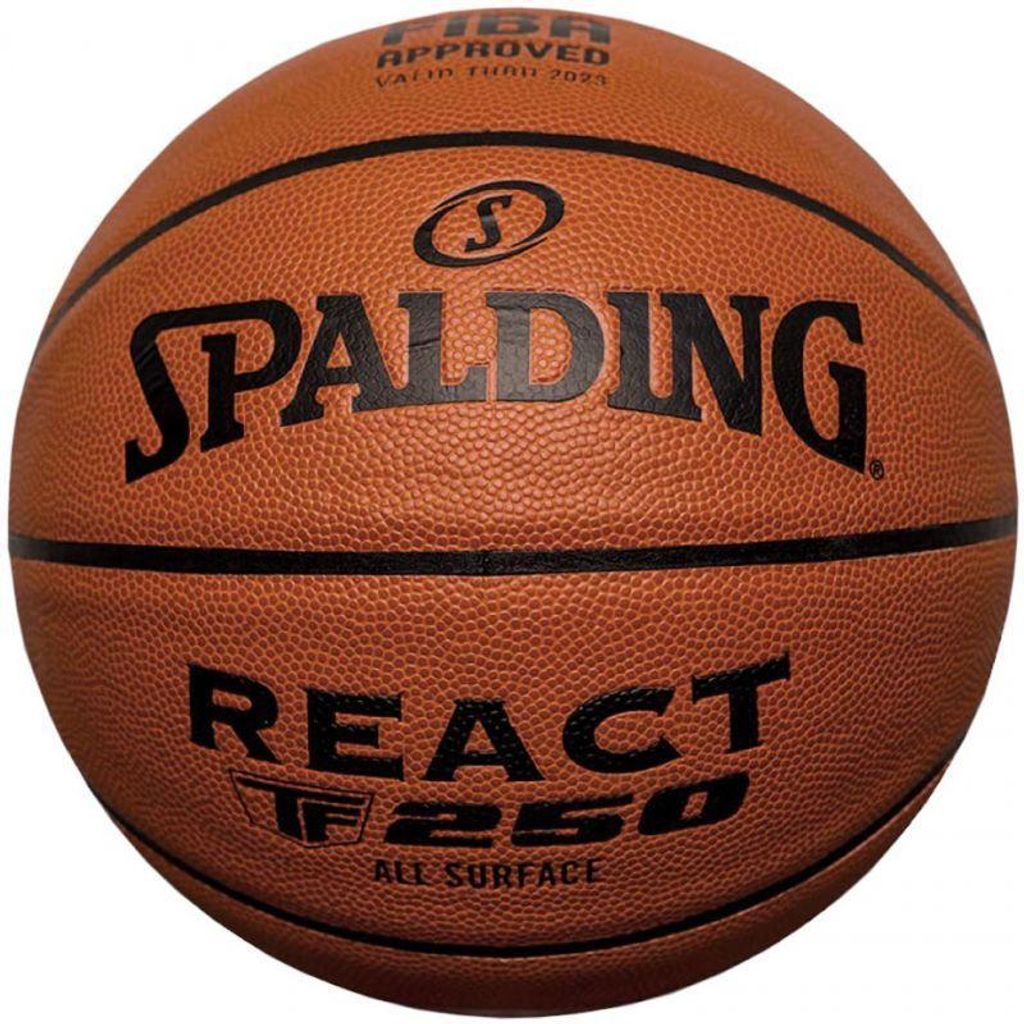 Spalding - "React TF 250" Leder Basketball Logo MR139 (7) (Braun)
