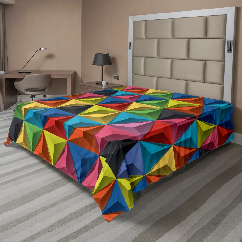 Lenzuolo Moderno ABAKUHAUS Triangoli Multicolore 275x260 - Design New Age