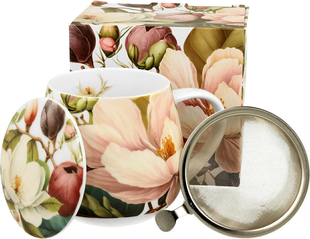 Kubek Magnolia z sitkiem do herbaty - elegancja i Zdjęcie produktu 