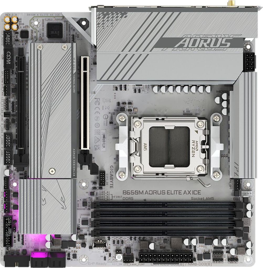 Gigabyte B650M A ELITE AX ICE Motherboard Produktbild 