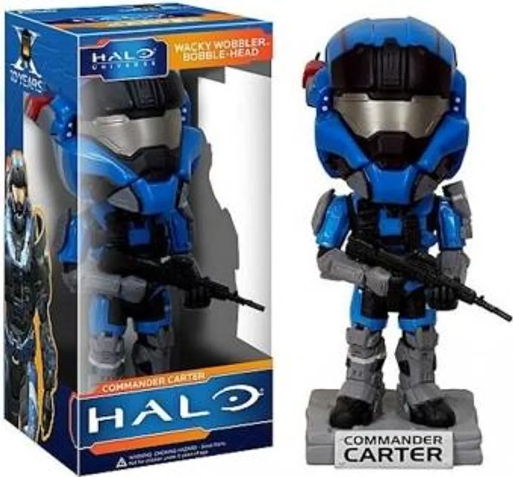 Spartan Carter Halo Funko Wacky Wobbler Figurine Rouge avec Tête Oscillante