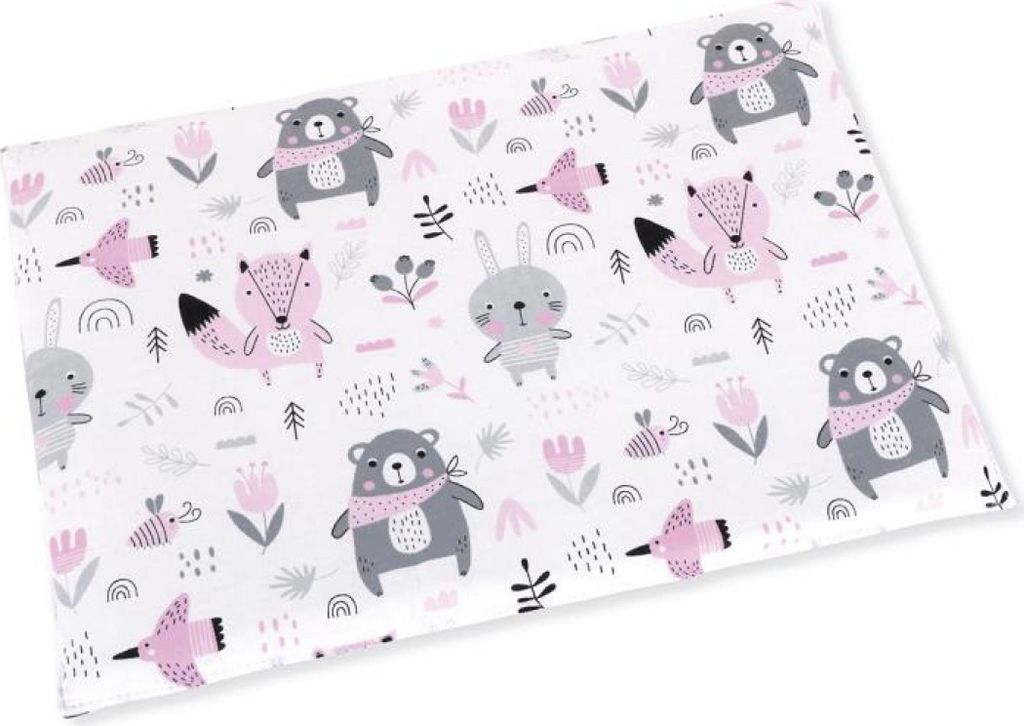 Babybettkissen für Kleinkind - 42x32 cm - Dünn - Weiß,Gelb