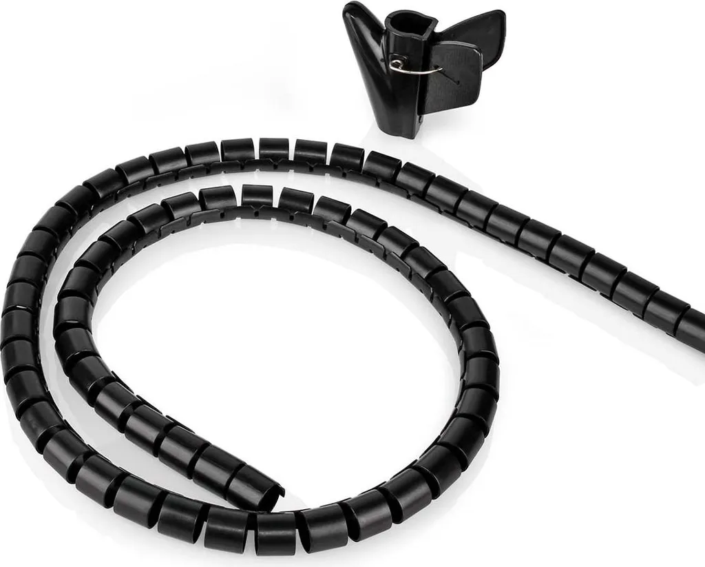 Tubo a Spirale per Cavi 16mm | Organizer Flessibile PE Nero