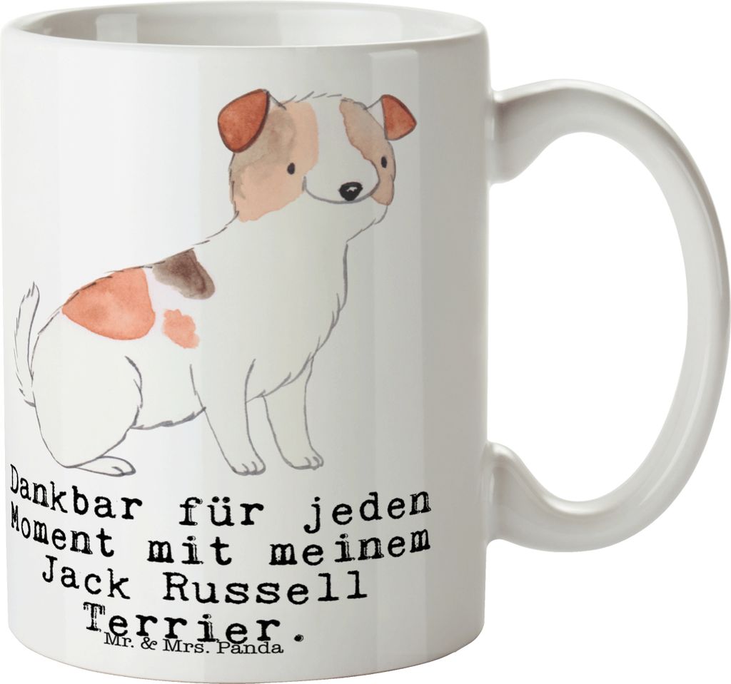 Mr. & Mrs. Panda Pott Jack Russell Terrier Moment - Weiß - Geschenk, Keramiktasse, Teetasse, design tasse, Kaffeetasse, Kaffeebecher