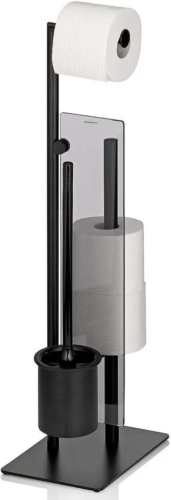 Kela Garniture de WC 71 cm Style en métal noir et plastique - Réf 22499