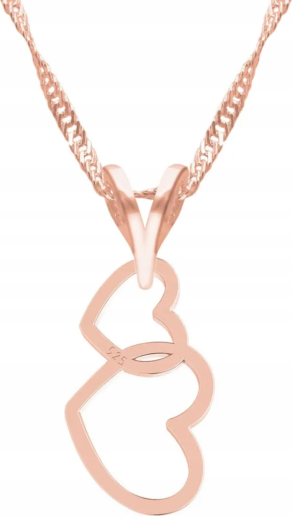 Gioiello Cuore Coppia Argento 925 Oro | Collana Elegante Donna