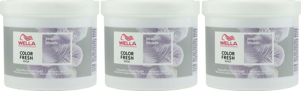 Wella Color Fresh Mask 3 x 500 ml Pearl Blonde Tönungsmaske Produktbild 
