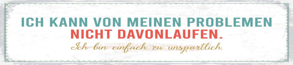 vianmo Holzschild 10x46 cm kann vor meinen Problemen nicht davonlaufen
