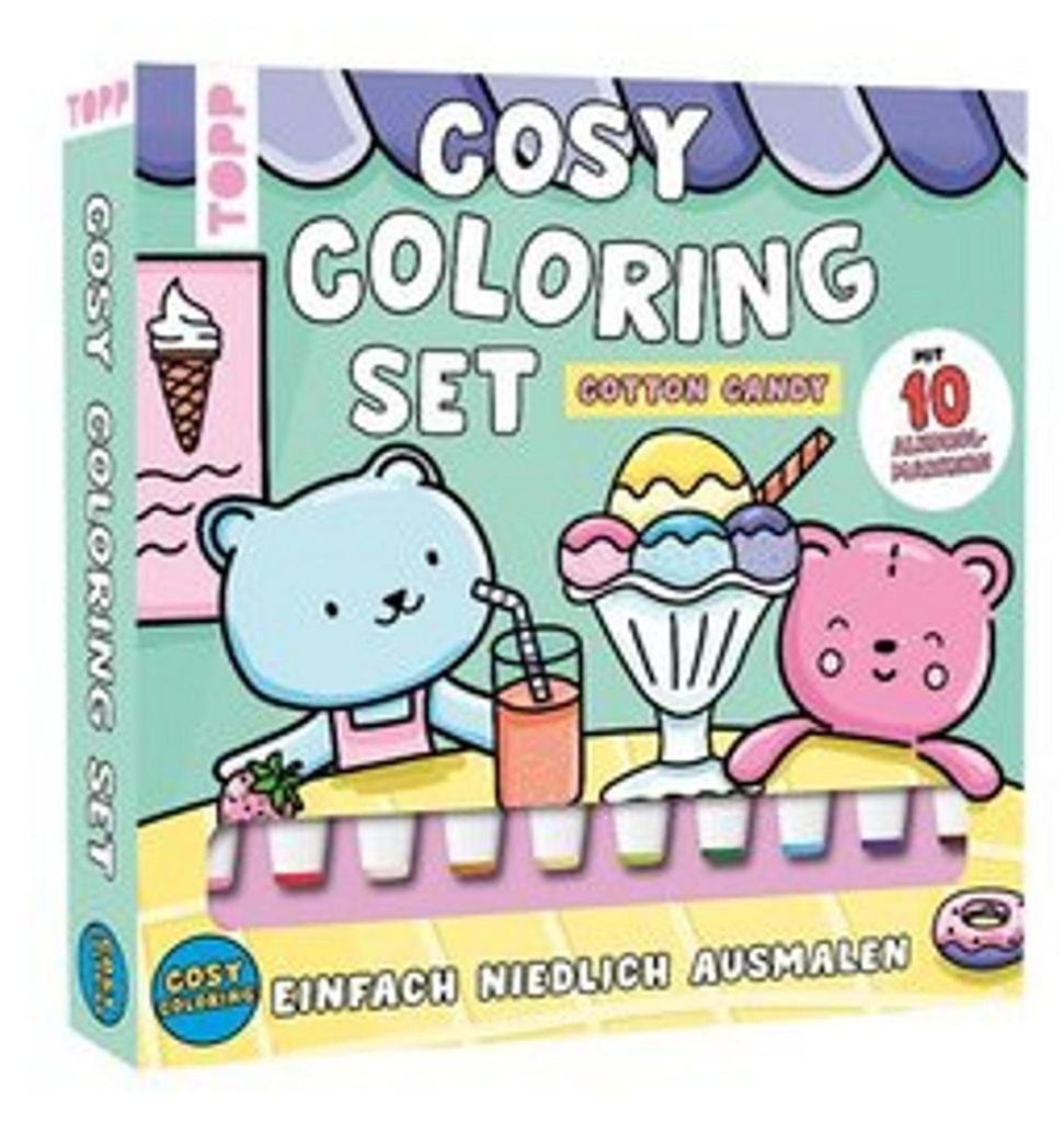 Set da colorare "Cotone Candy" di Cosy Coloring: un modo Immagine del prodotto 