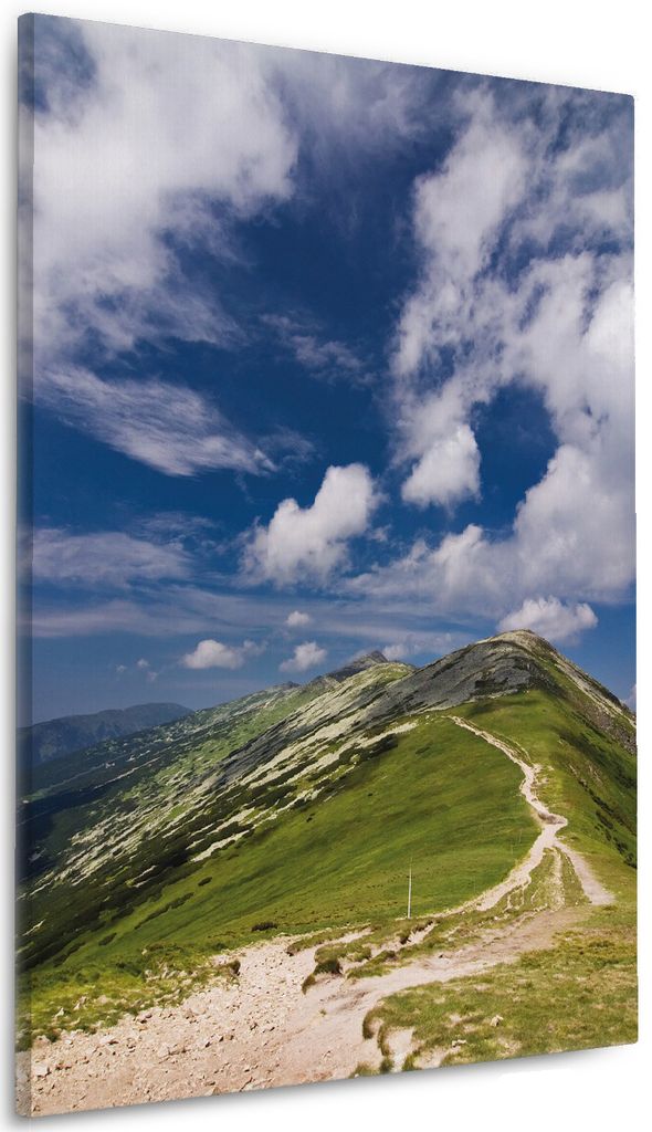 Wallario Premium Leinwandbild Alpenluft in Größe 60 x 90 cm