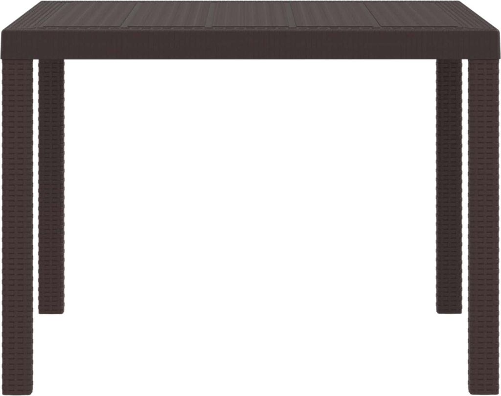vidaXL Tavolo da giardino marrone 100 x 100 x 73 cm in poly Immagine del prodotto 