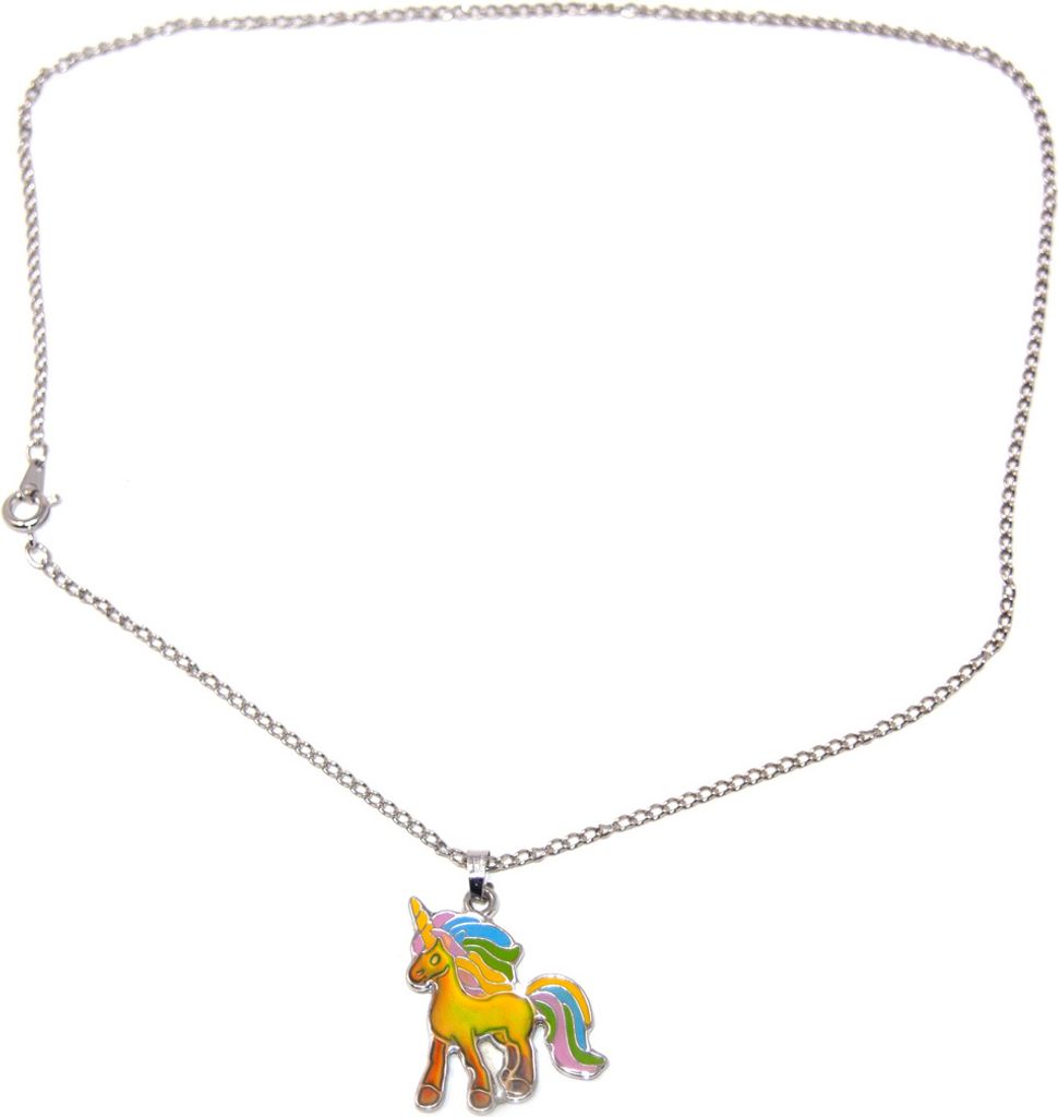 Stimmungskette mit Metallkette - Einhorn Rainbow Produktbild 