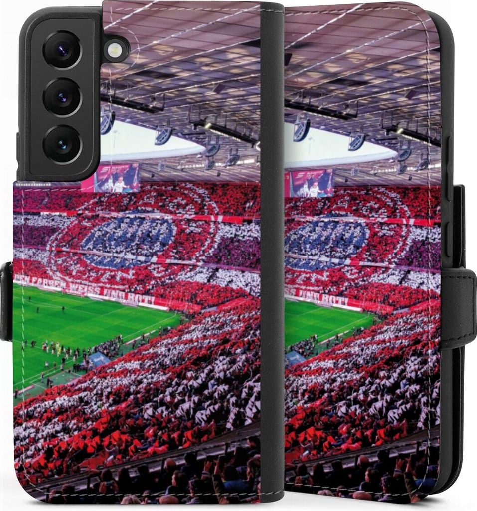 DeinDesign Klapphülle für Samsung Galaxy S22 Handytasche Lederhülle Tasche FC Bayern München FCB Stadion
