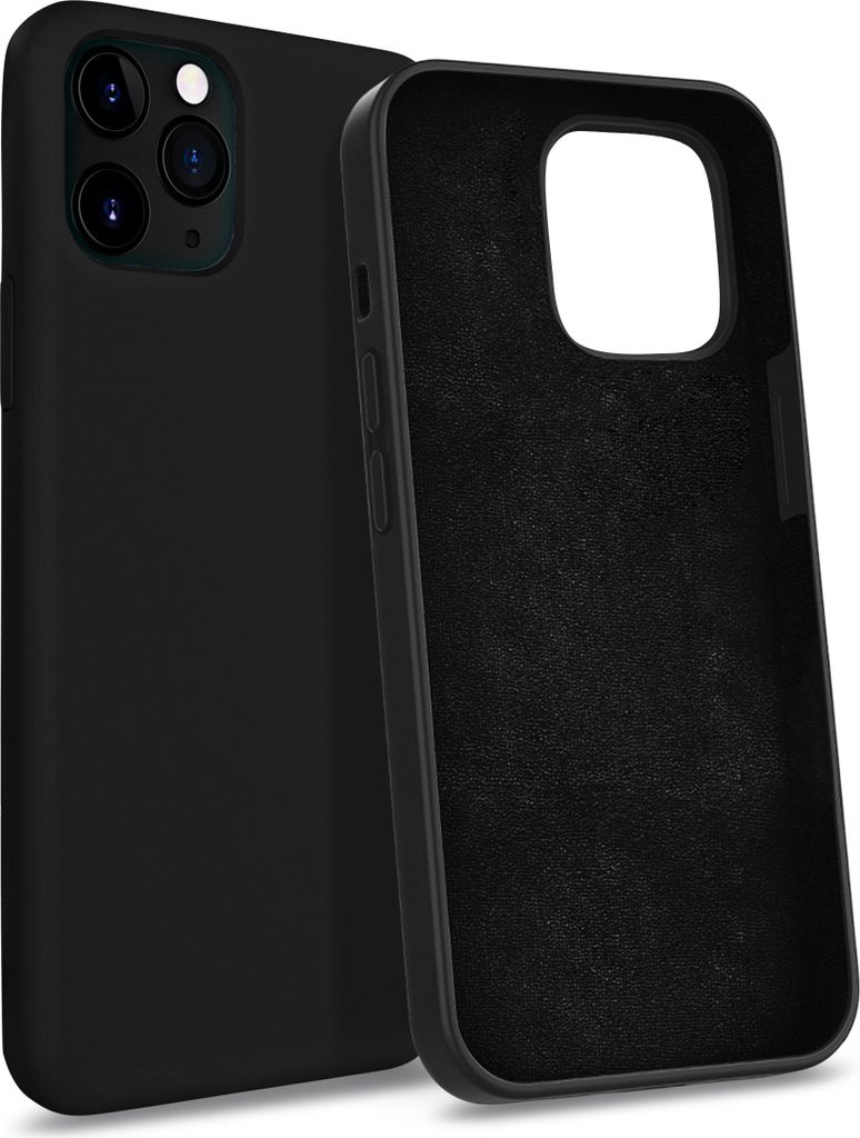 Hülle für Apple iPhone 11 Pro - Cover 3 Lagig (TPU / Hardcase / Mikrofaser) in Schwarz
