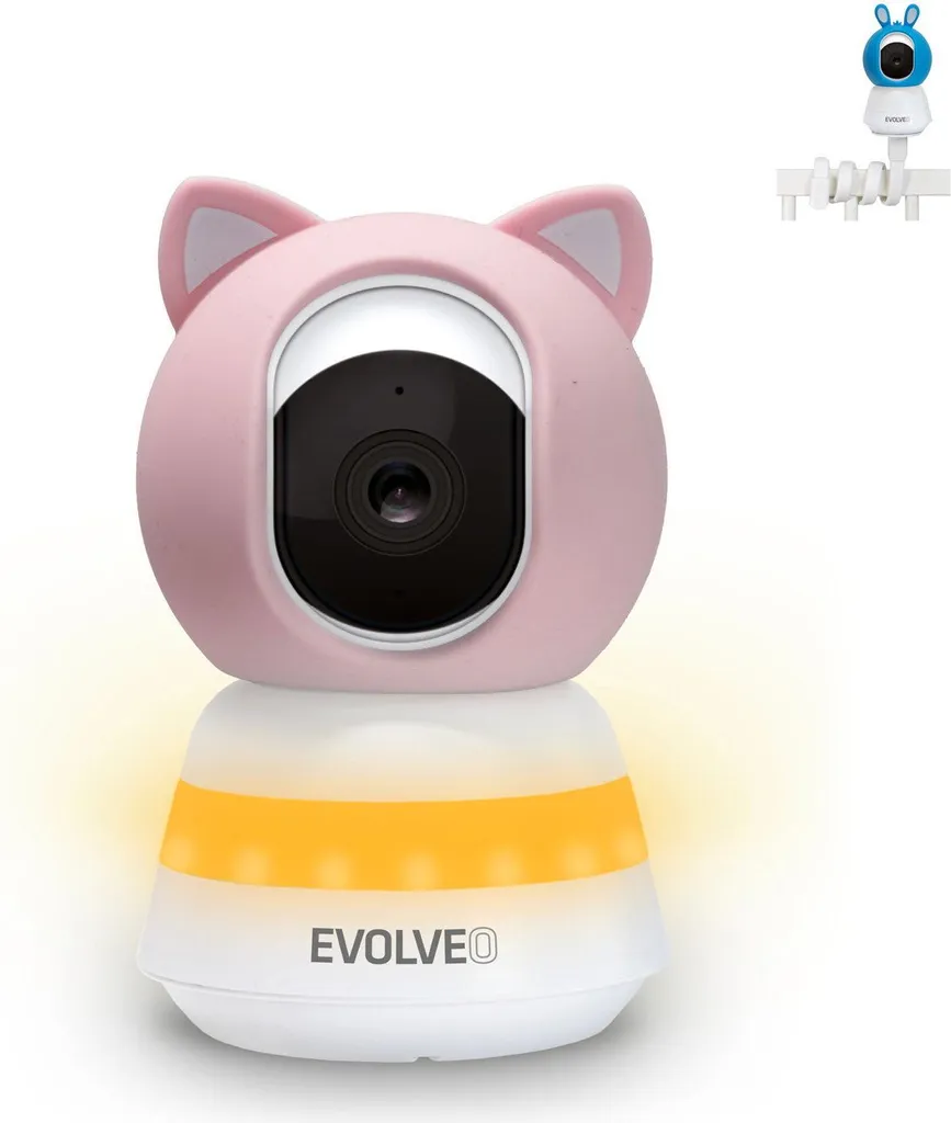 Dormez sereinement avec le Babyphone Vidéo EVOLVEO LUX Rose : Alerte et Vision HD